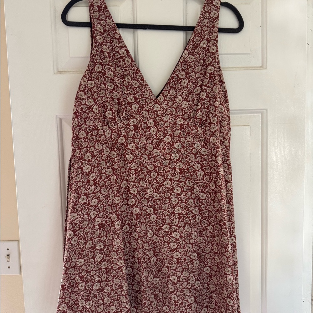 Rhythm Burgundy Floral Mini Dress